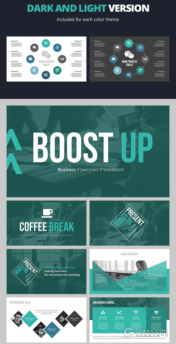 20种配色主题150页高端商务PPT模板 - 顶尖PPT