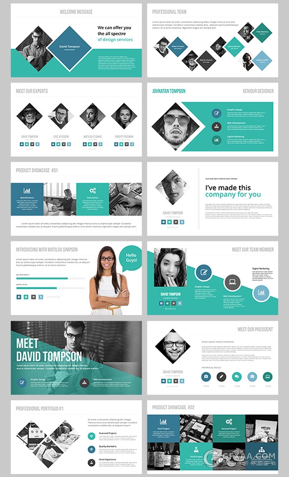 20种配色主题150页高端商务PPT模板 - 顶尖PPT