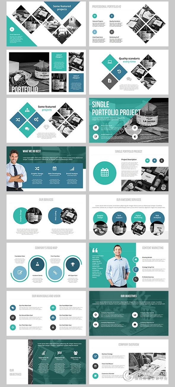 20种配色主题150页高端商务PPT模板 - 顶尖PPT