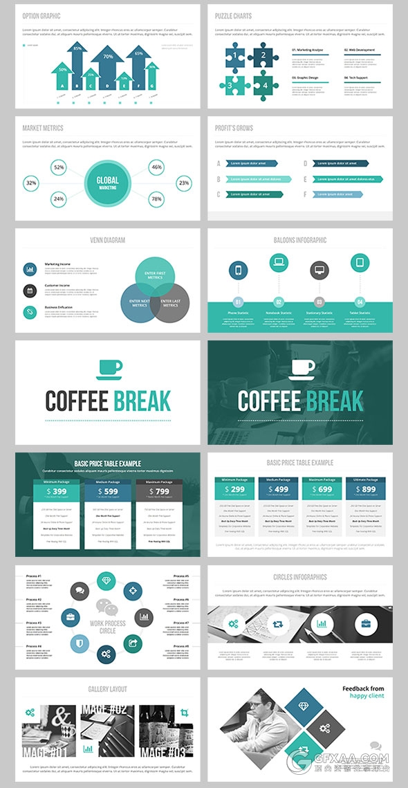 20种配色主题150页高端商务PPT模板 - 顶尖PPT