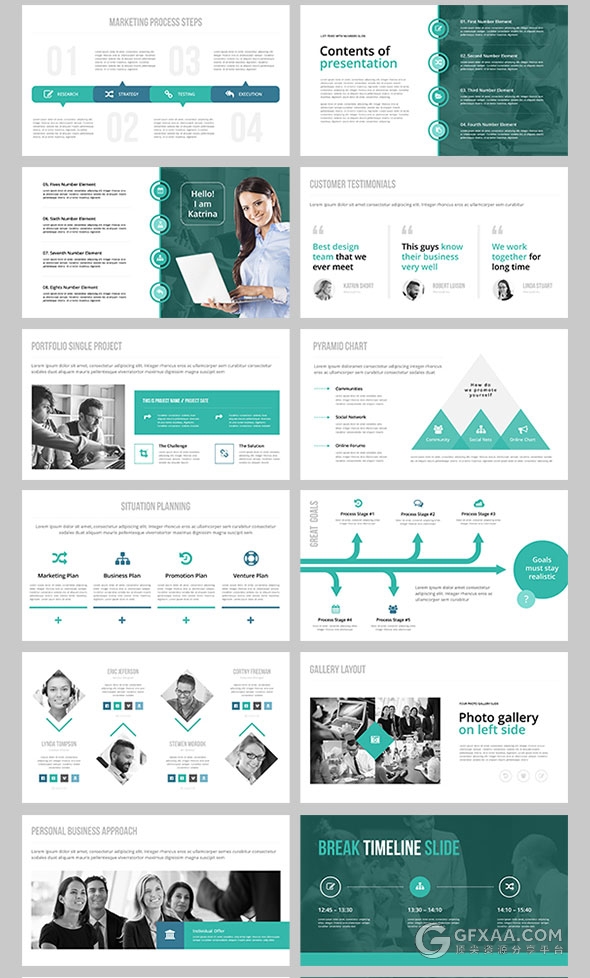 20种配色主题150页高端商务PPT模板 - 顶尖PPT