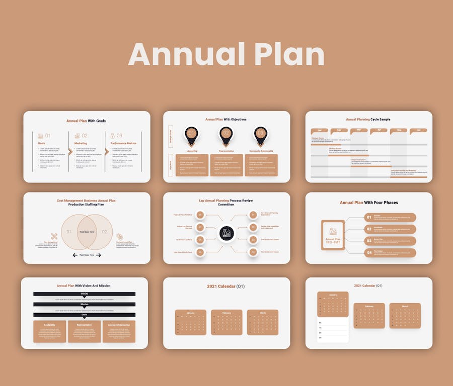 年度计划动画PowerPoint模板 - 顶尖PPT