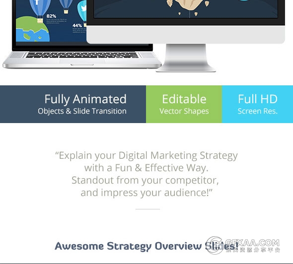 卡通风格宇宙太空动画PPT模板 - 顶尖PPT