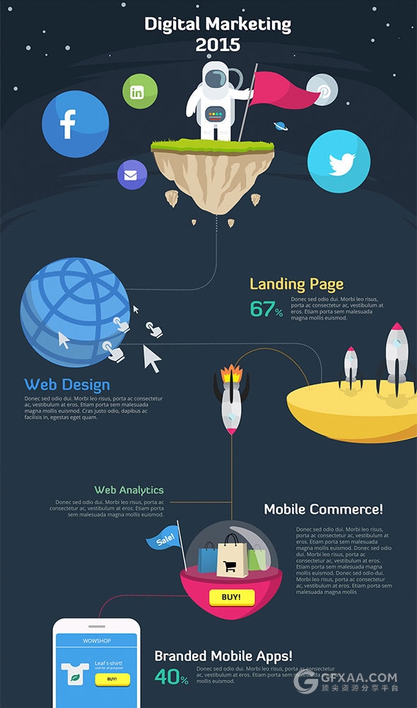 卡通风格宇宙太空动画PPT模板 - 顶尖PPT