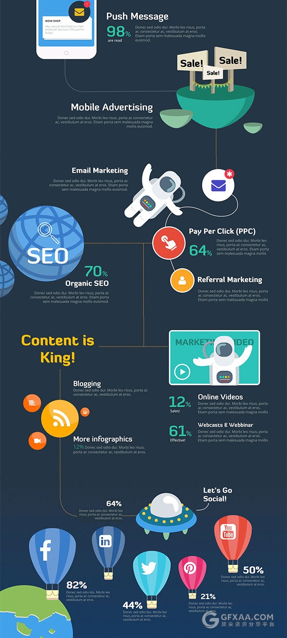 卡通风格宇宙太空动画PPT模板 - 顶尖PPT