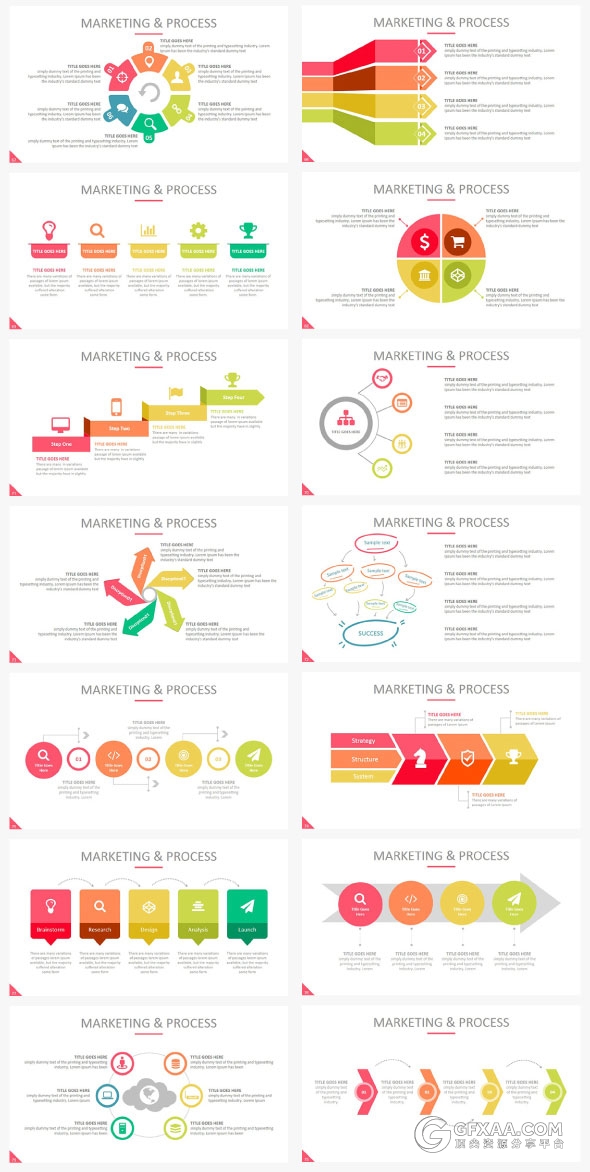 12120总页数30种配色主题多种字母剪影PPT模板 - 顶尖PPT