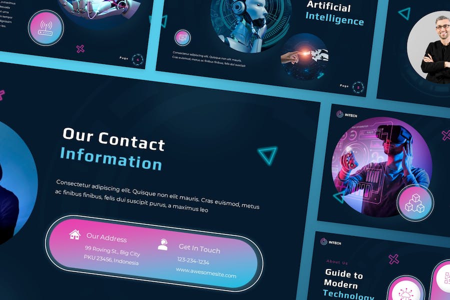 智能科技产品功能展示PPT模板 - 顶尖PPT