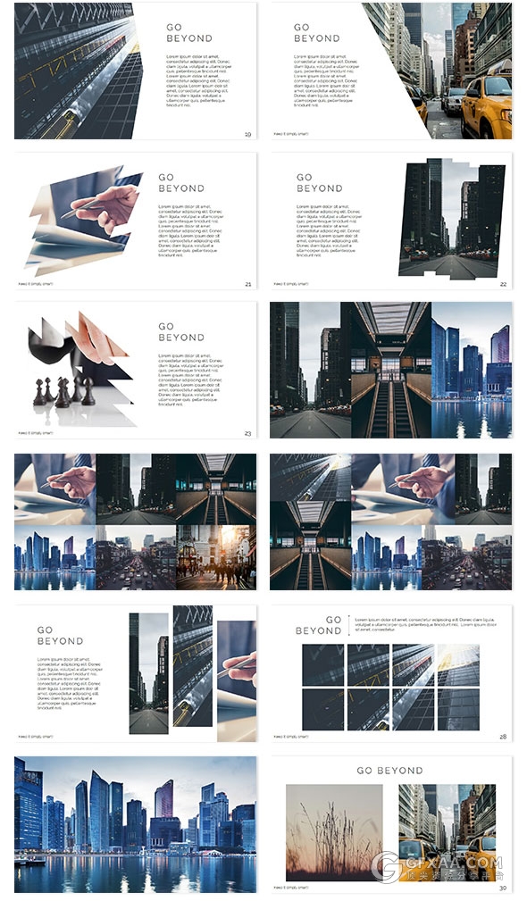 极简风格酷炫色彩图形图标多用途PPT模板 - 顶尖PPT