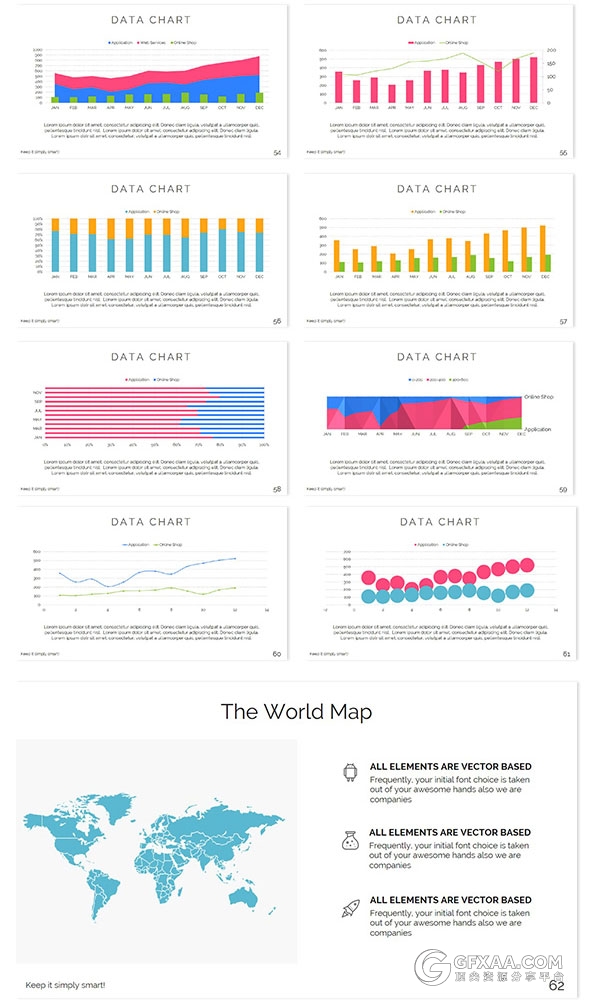极简风格酷炫色彩图形图标多用途PPT模板 - 顶尖PPT
