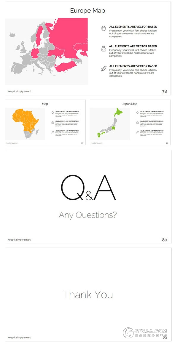 极简风格酷炫色彩图形图标多用途PPT模板 - 顶尖PPT