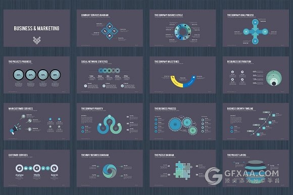 商业公司总结计划报告通用PPT模板 - 顶尖PPT