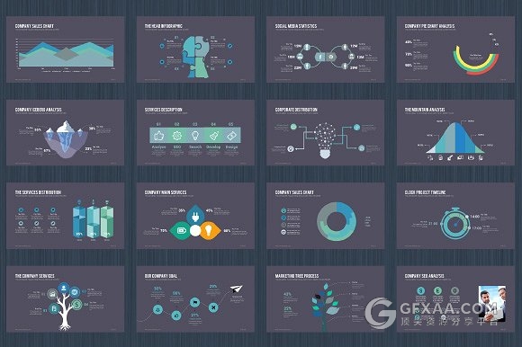 商业公司总结计划报告通用PPT模板 - 顶尖PPT