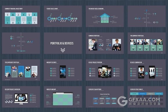 商业公司总结计划报告通用PPT模板 - 顶尖PPT