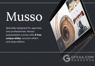 摄影图片展示极简风格keynote模板 - 顶尖PPT