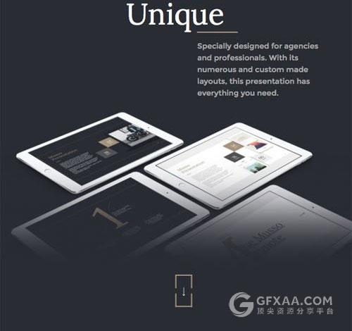 摄影图片展示极简风格keynote模板 - 顶尖PPT