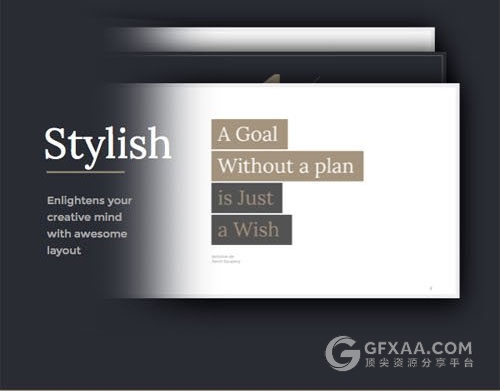 摄影图片展示极简风格keynote模板 - 顶尖PPT