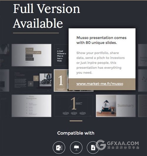 摄影图片展示极简风格keynote模板 - 顶尖PPT