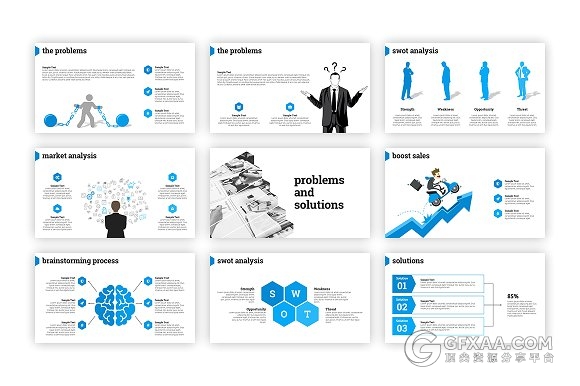 80页商务团队介绍业务合作PPT模板 - 顶尖PPT