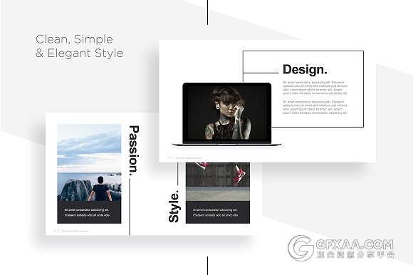 极简风格商务通用PPT模板 - 顶尖PPT