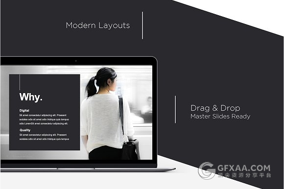 极简风格商务通用PPT模板 - 顶尖PPT