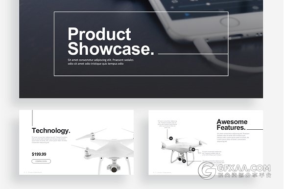 极简风格商务通用PPT模板 - 顶尖PPT