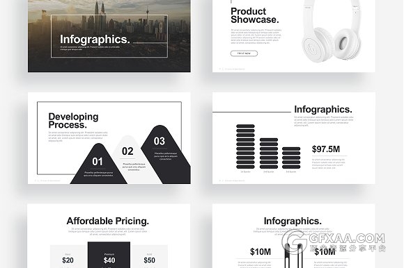极简风格商务通用PPT模板 - 顶尖PPT