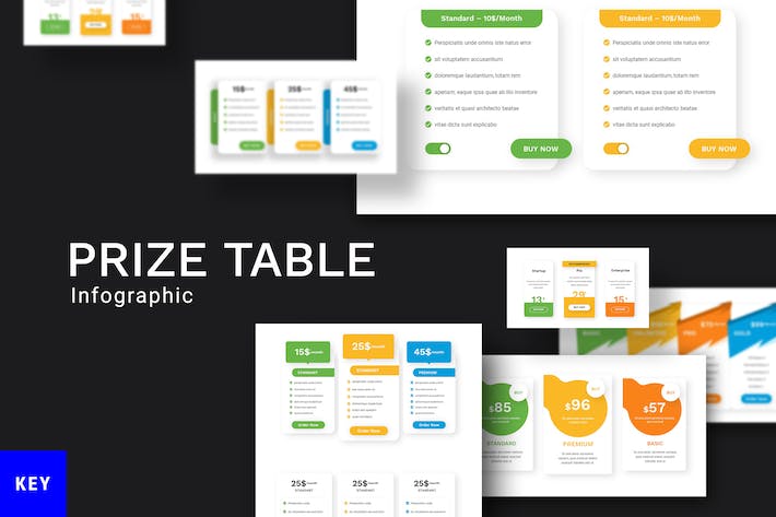 各种价格展示图表keynote模板 - 顶尖PPT