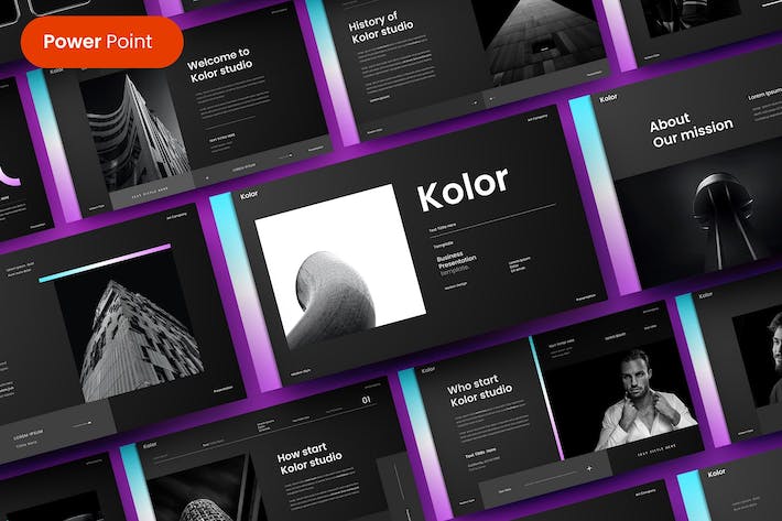 黑色商务PowerPoint模板 - 顶尖PPT