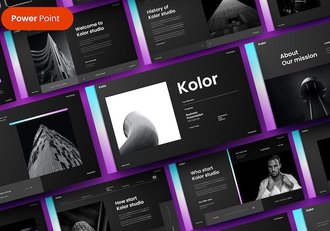 黑色商务PowerPoint模板 - 顶尖PPT