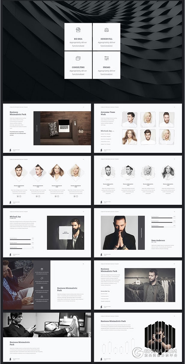 100页高大上动画keynote模板3种配色主题 - 顶尖PPT