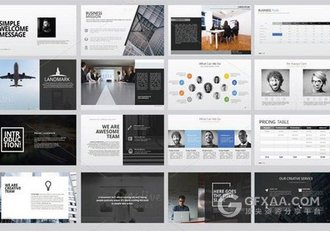商务公司团队介绍业务合作keynote模板 - 顶尖PPT