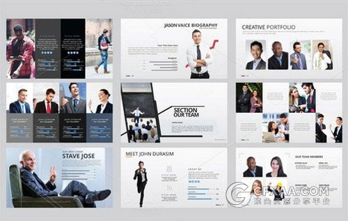 商务公司团队介绍业务合作keynote模板 - 顶尖PPT