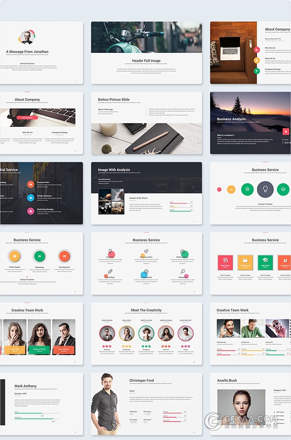 139页高清比例色彩图形图标keynote模板 - 顶尖PPT