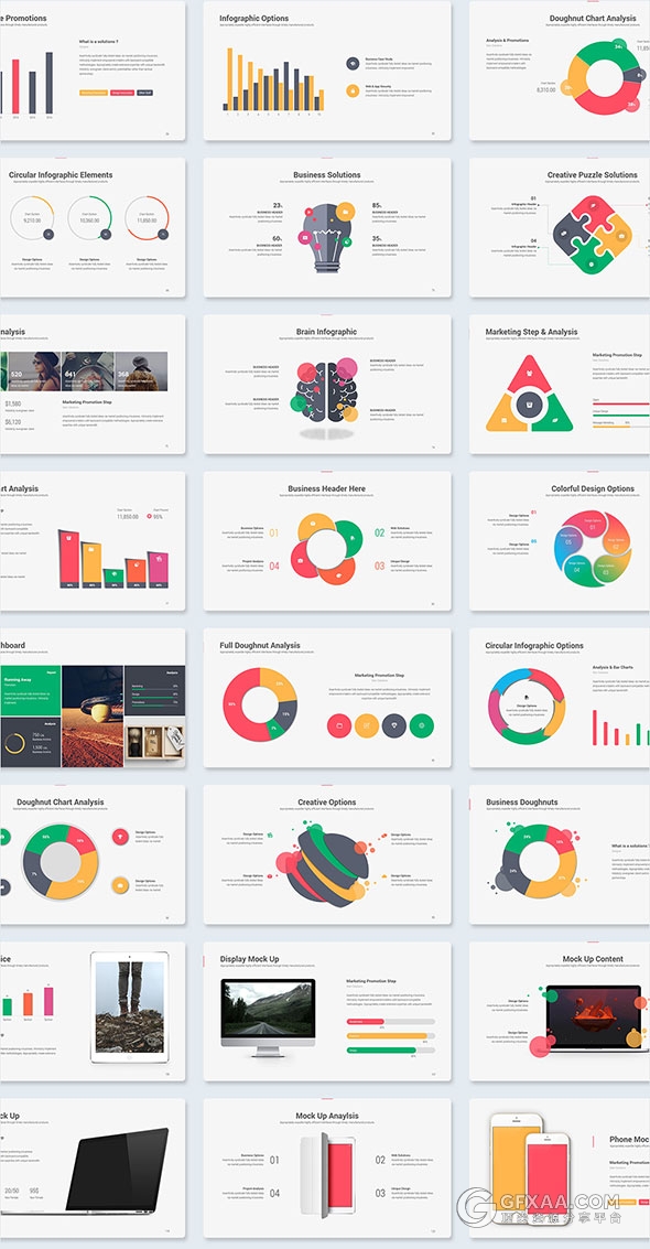 139页高清比例色彩图形图标keynote模板 - 顶尖PPT