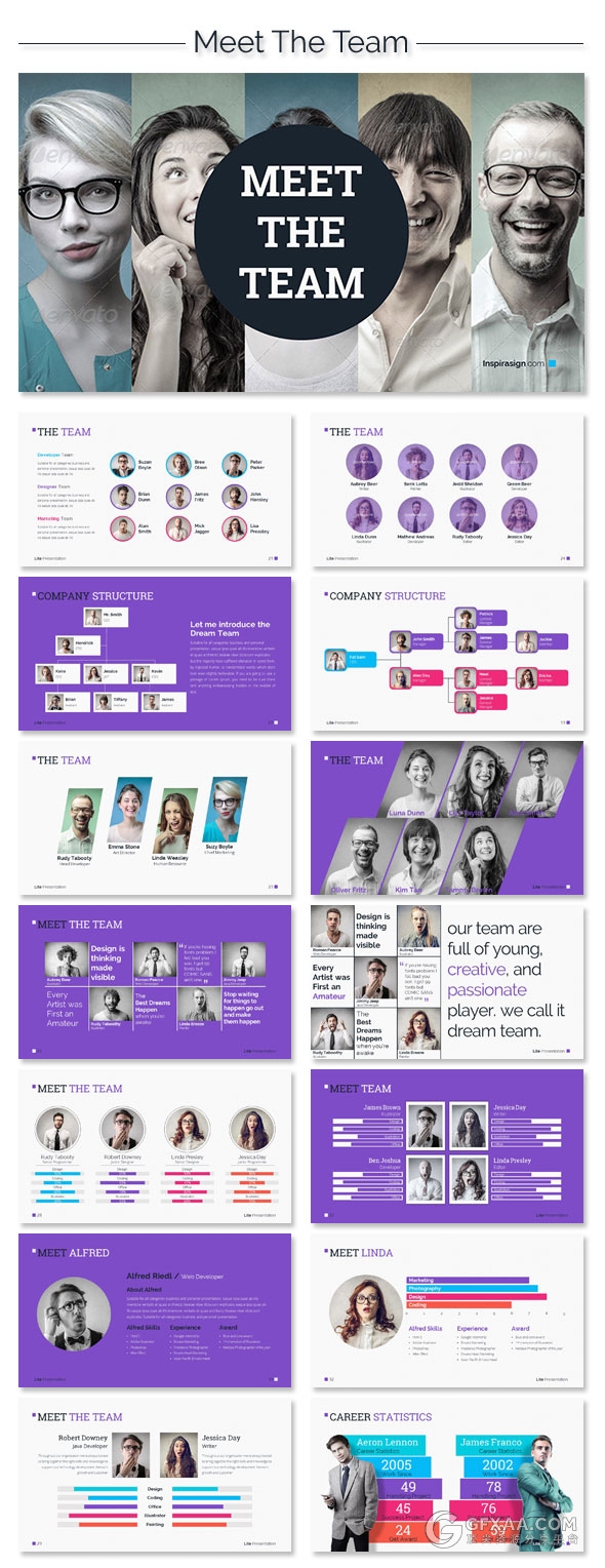 140页精美多色系图形图标keynote模板 - 顶尖PPT