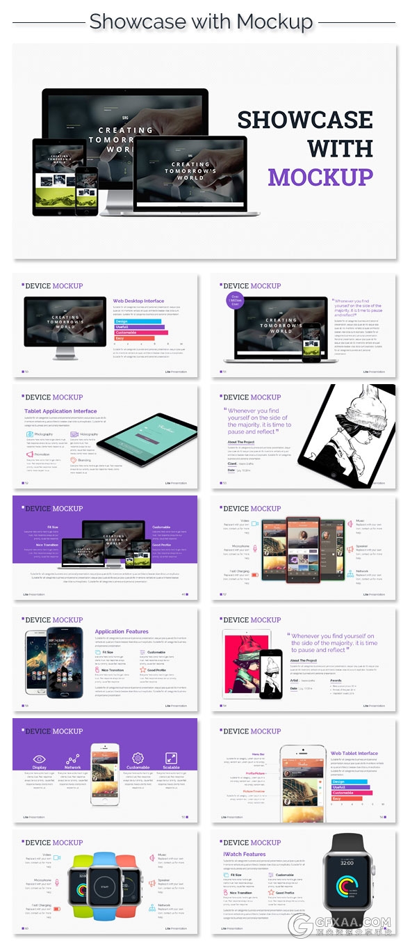 140页精美多色系图形图标keynote模板 - 顶尖PPT