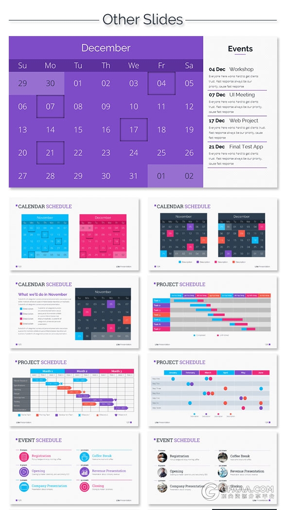 140页精美多色系图形图标keynote模板 - 顶尖PPT