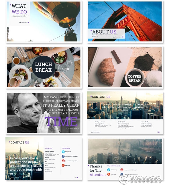 140页精美多色系图形图标keynote模板 - 顶尖PPT