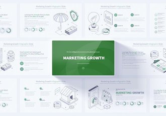 营销增长插画图形PPT模板 - 顶尖PPT