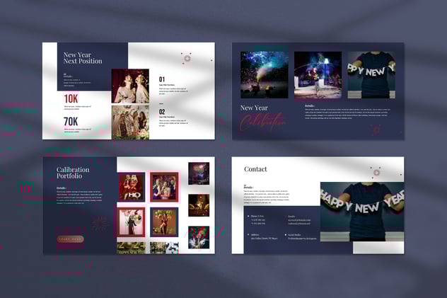 新年快乐年终总结报告PPT模板 - 顶尖PPT