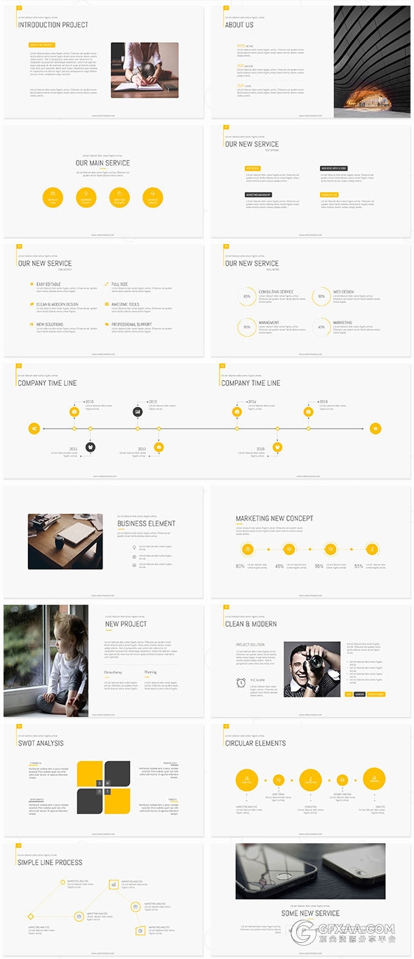 文艺商务企业多用途PPT模板 - 顶尖PPT