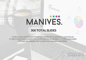 300多页白底彩色图形图标keynote模板 - 顶尖PPT