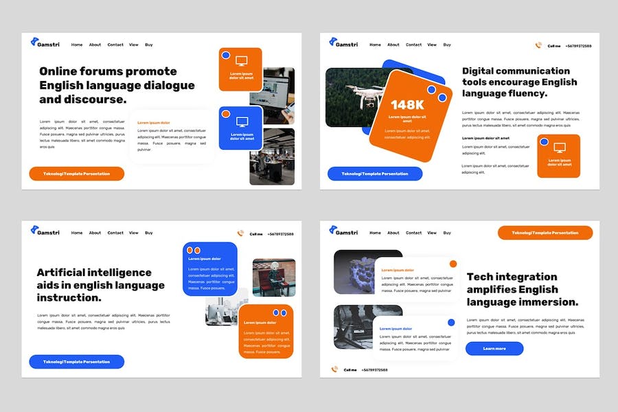 AI科技PPT人脸识别人脸捕捉技术人工智能模型PPT模板 - 顶尖PPT