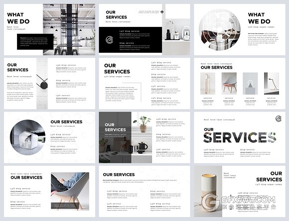 100页极简文艺摄影产品展示PPT模板 - 顶尖PPT