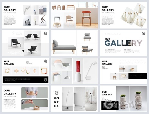 100页极简文艺摄影产品展示PPT模板 - 顶尖PPT