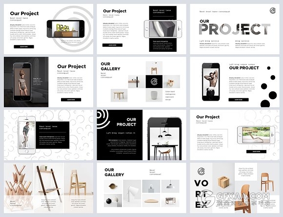 100页极简文艺摄影产品展示PPT模板 - 顶尖PPT