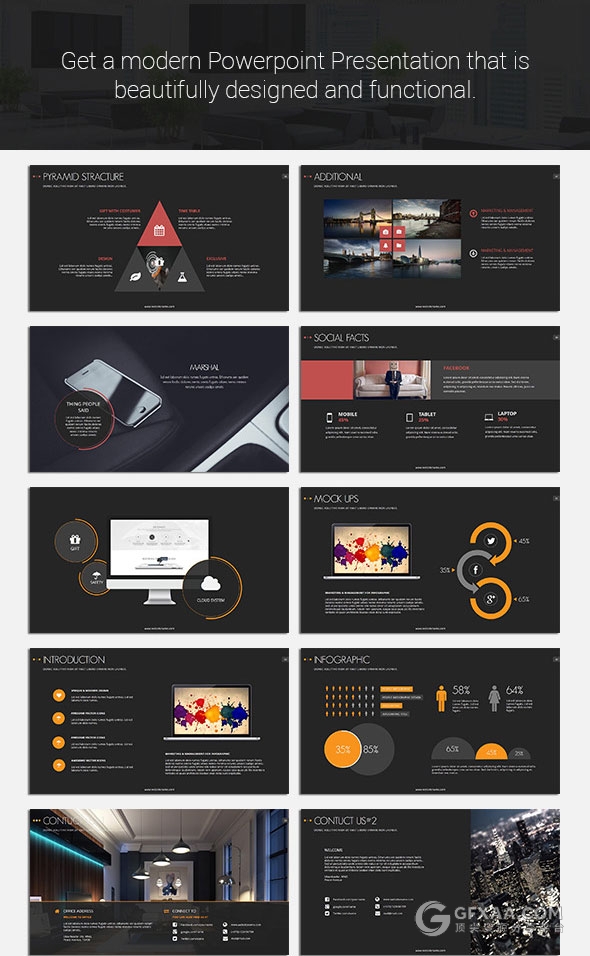 公司团队介绍汇报统计PPT模板 - 顶尖PPT