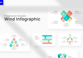 彩色立体聚合信息图形国外keynote模板 - 顶尖PPT