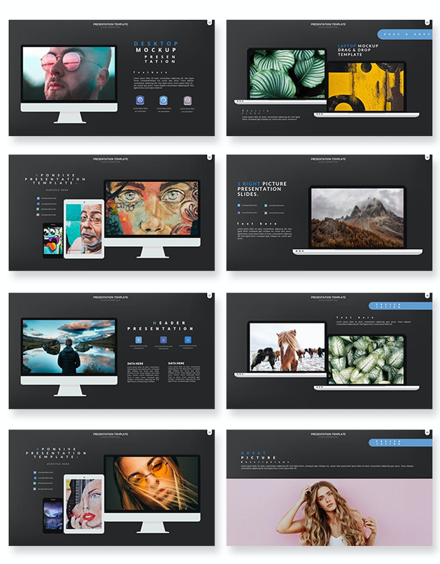 产品模型设计展示样机Keynote模板 - 顶尖PPT