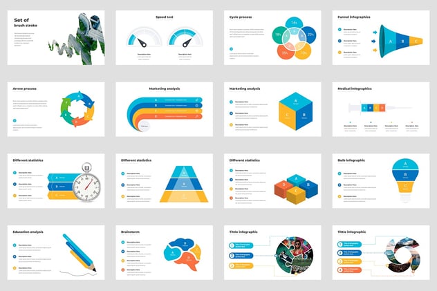 企业介绍信息展示图形PPT模板 - 顶尖PPT